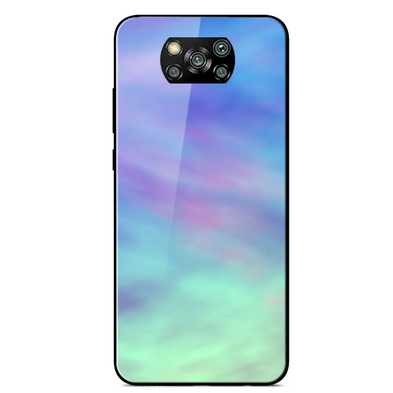 

For Xiaomi Poco X3 NFC Case Soft Silicone Bumper Protection Back Cover For Xiaomi Poco X3 6.67 inch Tempered Glass Hard Cases