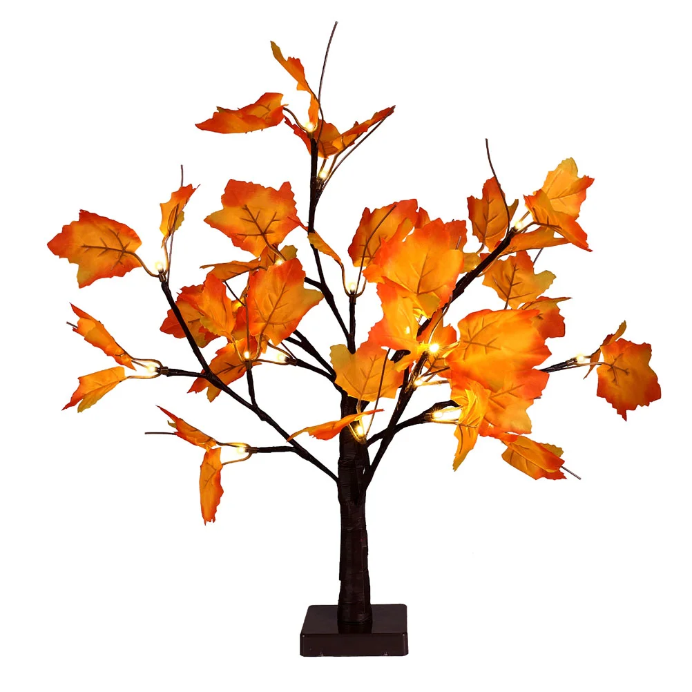 

1PC Emulated Maple Leaf Tree Lamp Decorative 24LED Tree Modelling Lamp