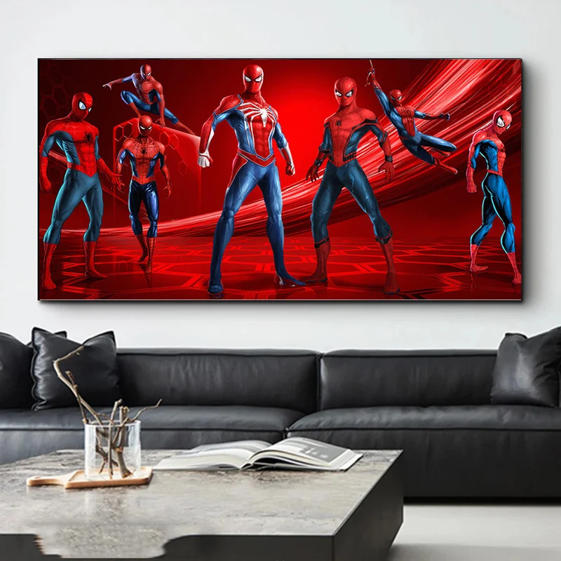 Постеры и печатные картины Marvel Мстители супергерои Человек-паук фильм рисунок на
