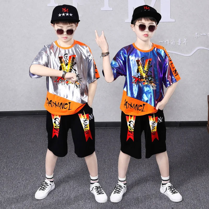 

Boy Summer Clothing Sets 2021 New Children Tracksuit Teens Kids Short Sleeve Hip-hop Suits for Boys Clothes 4 6 8 10 12 14 Years