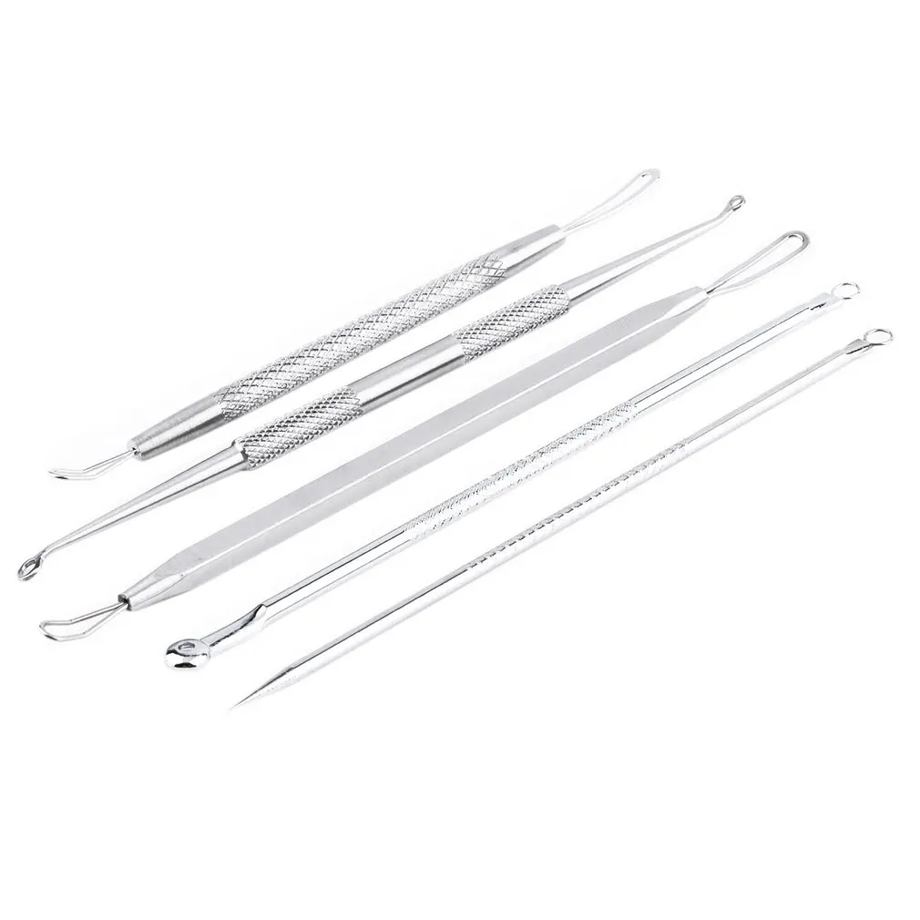 

5Pcs/set High Quality Blackhead Pimple Blemish Comedone Acne Extractor Remover Acne Removal Needles Face Skin Care Tool Kit