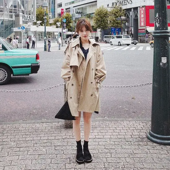 The 2019 new European station women's clothing student Mori is a small Yamamoto thin windbreaker in the long very fairy coat | Женская