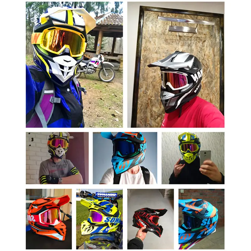 Шлем SOMAN для мотокросса внедорожный шлем Abs мотоциклетный мотоцикла Casco De Motocicleta