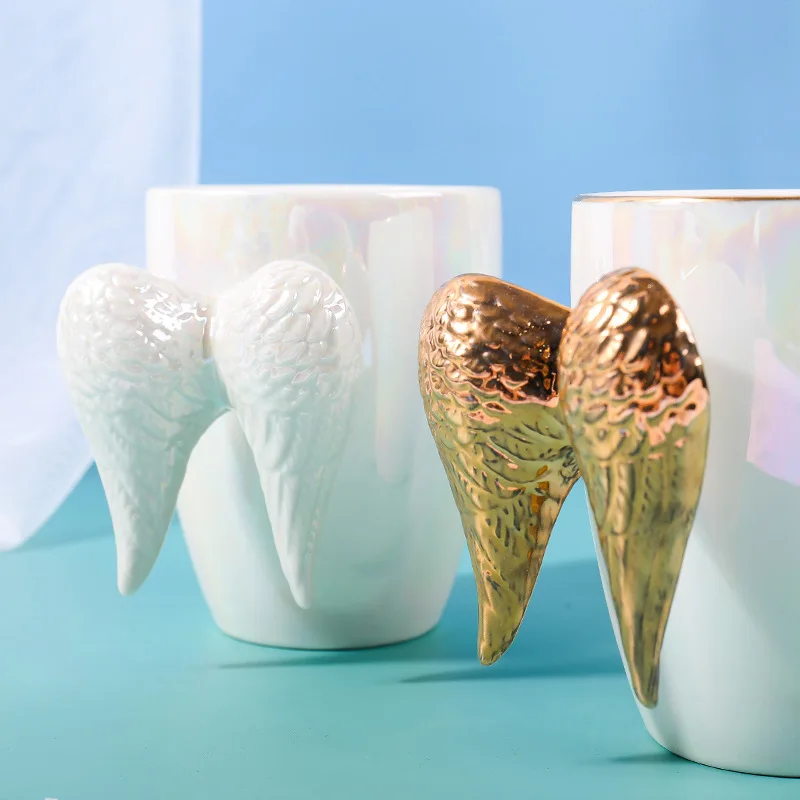 Angel Wings Coffee Mugs Ceramic Cups and Handpaint Mark Creative Drinkware | Дом и сад