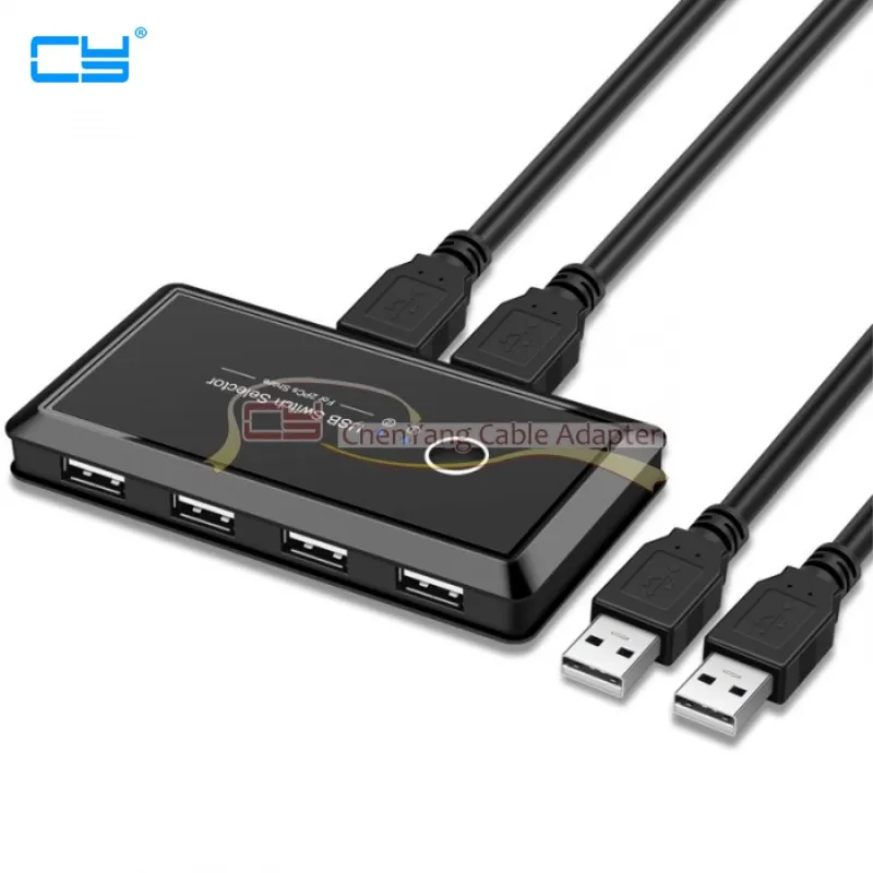 KVM USB 2 0 переключатель порта ПК обмен 4 устройства для клавиатуры мышь Сканер