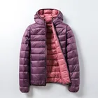 Пуховое пальто женское ультра-легкая зимняя куртка-пуховик двухсторонние теплые куртки ветровка облегченная шерстяное пальто перо дутая куртка-парка пальто с перьями