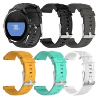 replacement for suunto spartan sport wrist hr baro 24mm sport silicone rubber strap watchband