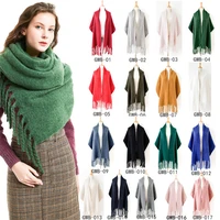 2020 new fashion cashmere women solid scarf winter warm shawl and wrap bandana pashmina long tassel female foulard thick blanket