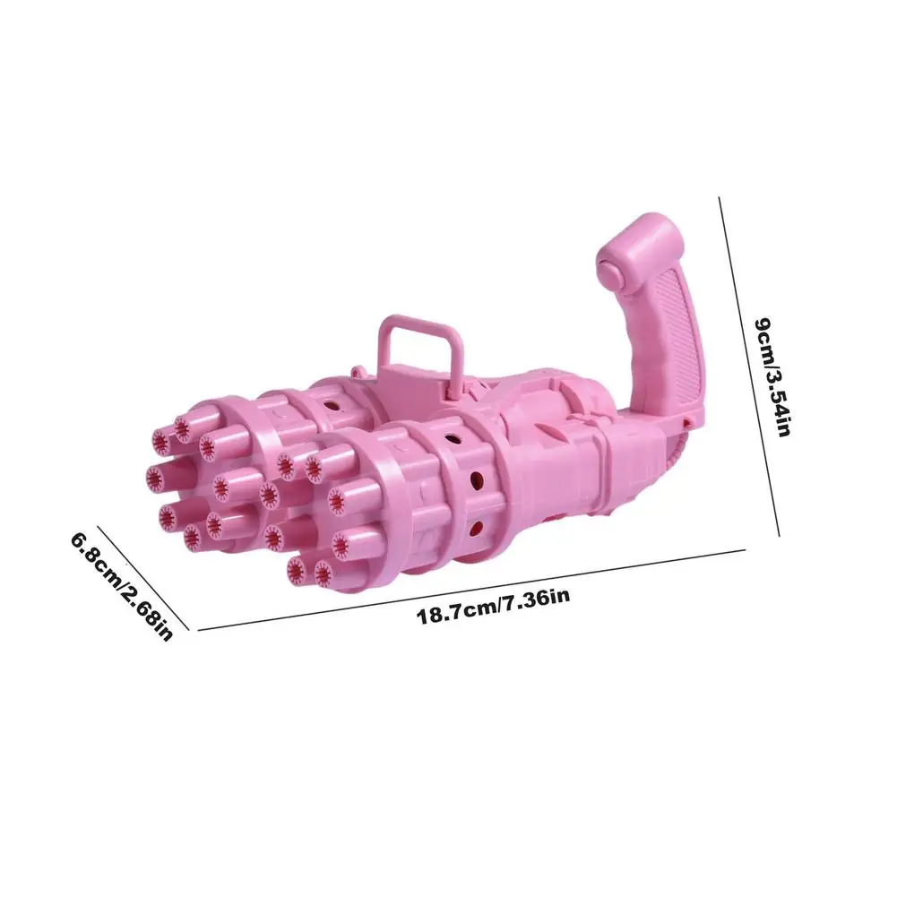 

Gatling Bubble Machine Double Head 16 Holes Automatic Bubble Maker Blower Summer Outdoor Toys Wedding Bubble Gun For Kids Gift