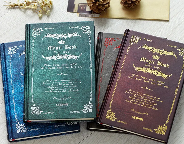 "Волшебная книга" твердая обложка Винтаж Ретро записная книжка Журнал Дневник Freenote красивые канцелярские принадлежности подарок