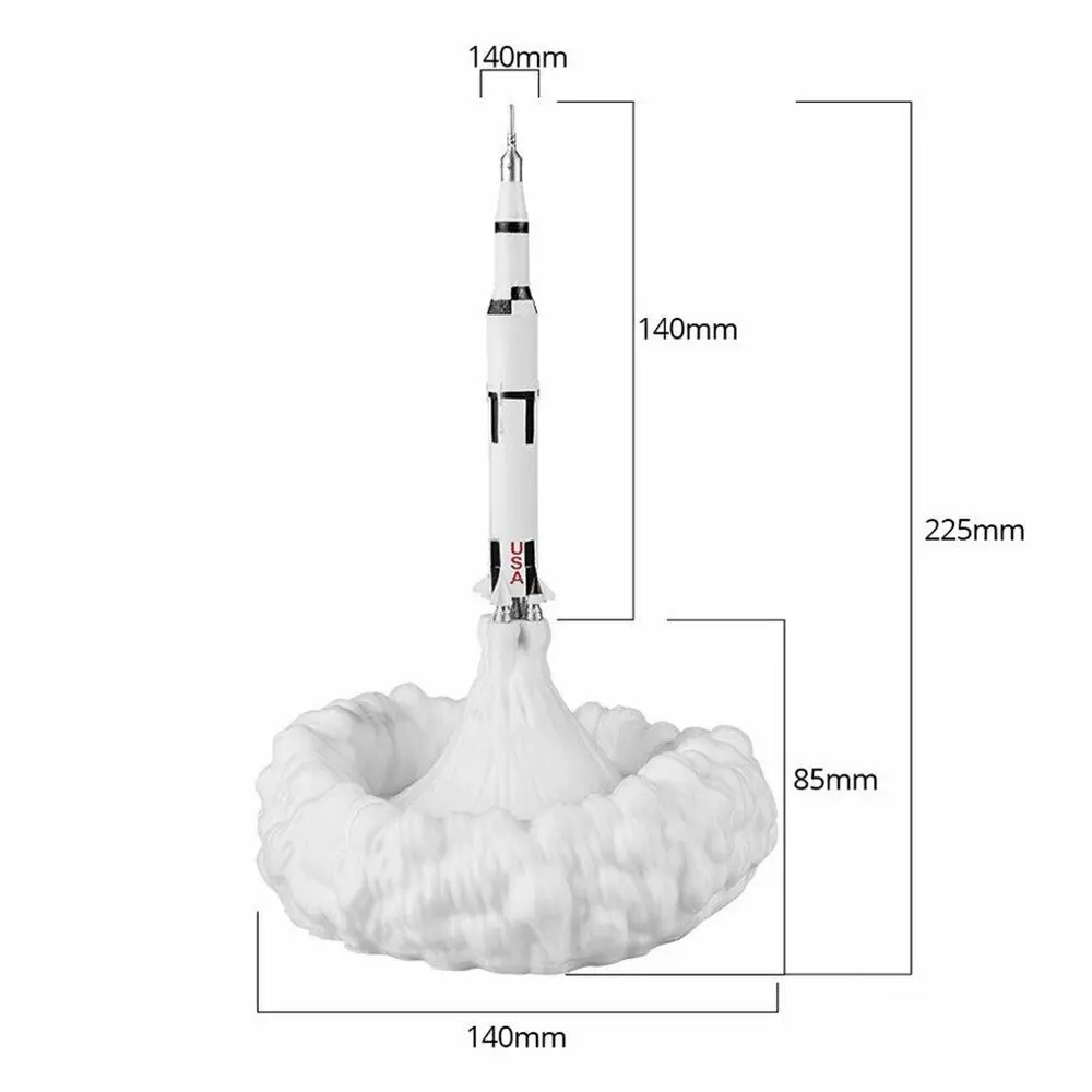 

1PC Creative 3D Rocket Lamp Print Rockets Night Light LED Desk Lamp Space Shuttle for Household Decorations Gift