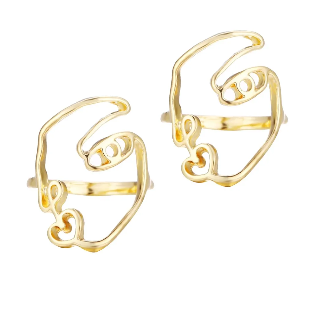 2 шт./компл. в стиле хип хоп уникальный абстрактный торцовое кольцо комплект