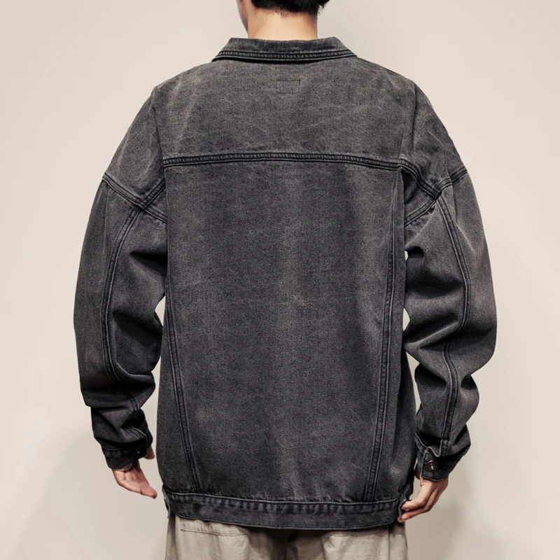 

QUANBO Men for Jean Jacket 2020 Spring New Fashion Casual Loose Classic Denim Jacket Blue Black Plus Size Male Coats 5XL