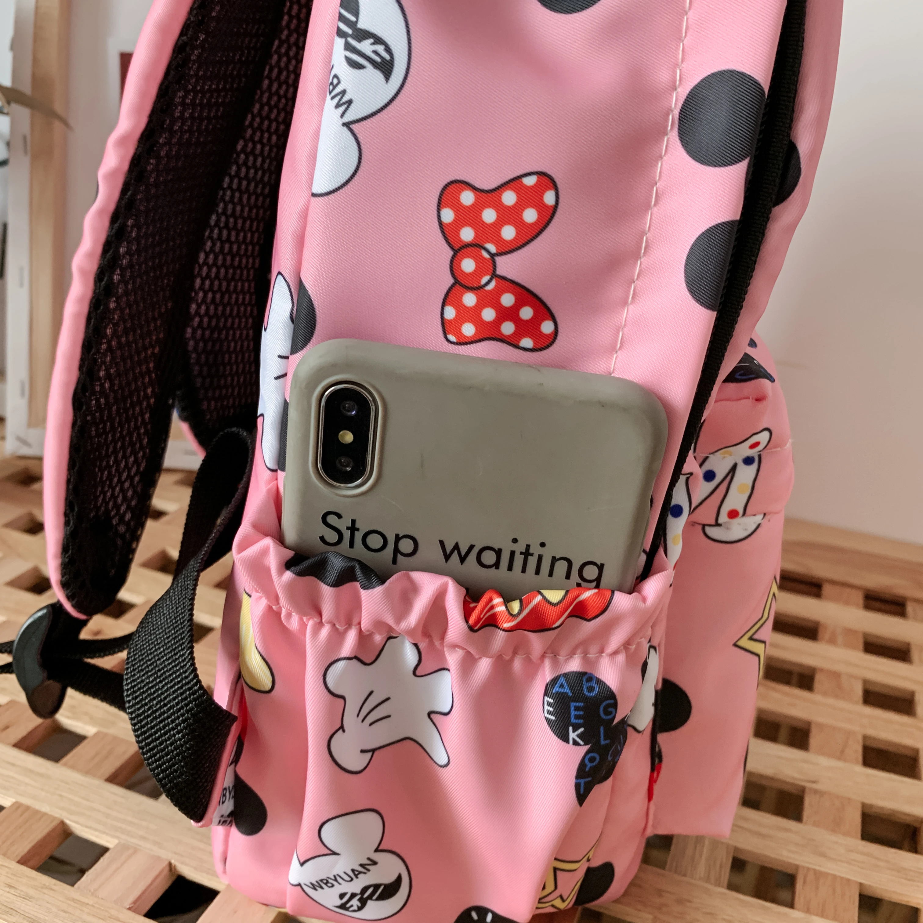 Disney Minnie нейлоновые рюкзаки большой емкости Микки Маус модный студенческий