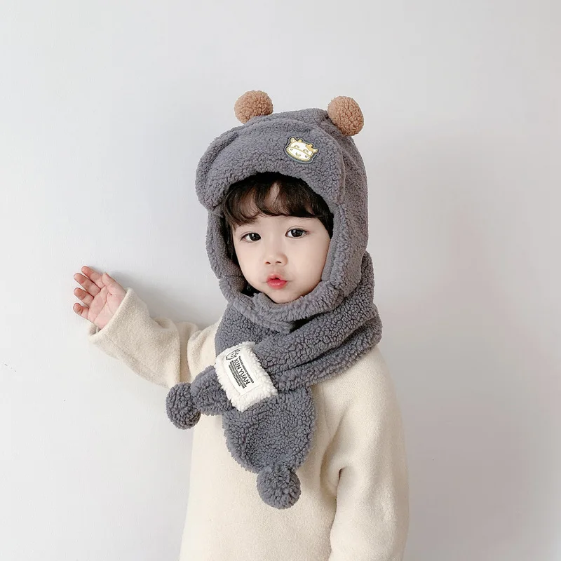 

Детская бархатная теплая шапка, 4 цвета