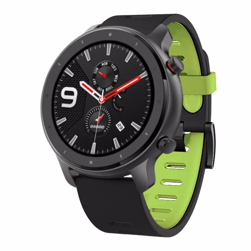 22 мм силиконовый браслет ремешок для Amazfit GTR 47 спортивные часы Huami Stratos 2 2S