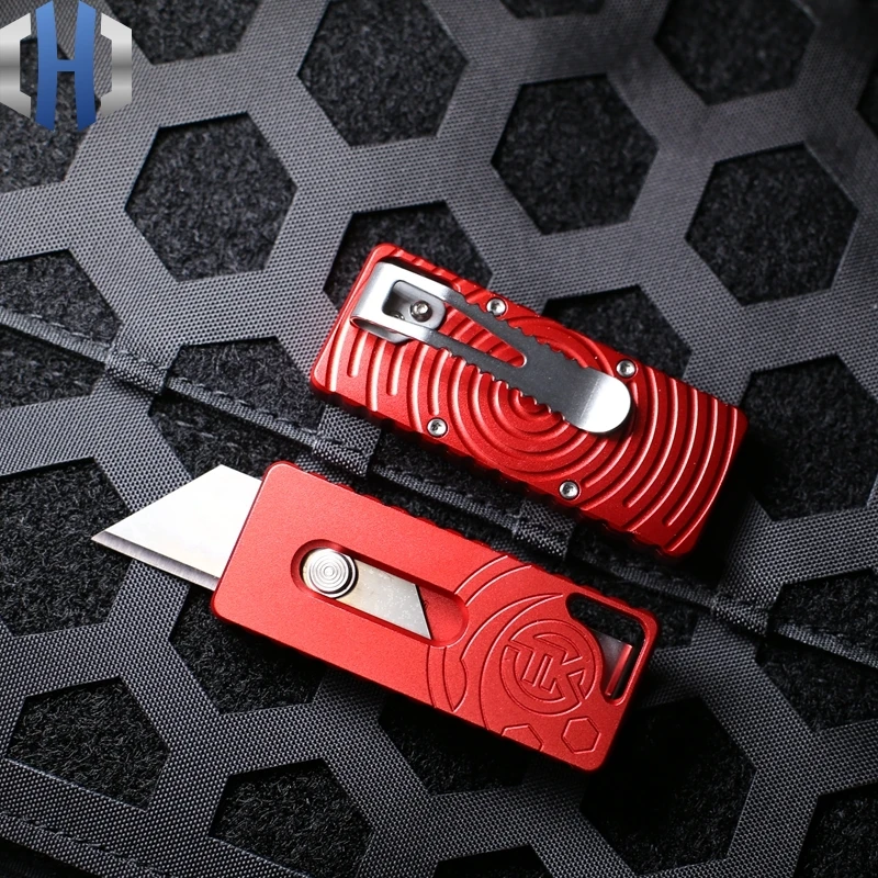 Two Step Paper Cutter Outdoor Field Survival Tool Knife Cut Open Express EDC Pocket Knife