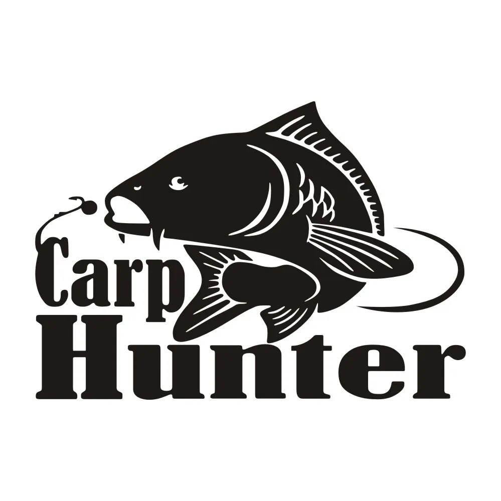 

Personality Fishing Carp Hunter Auto Sticker Decoration Pvc Waterproof Sunscreen Reflective Car Decal Customizable Colors