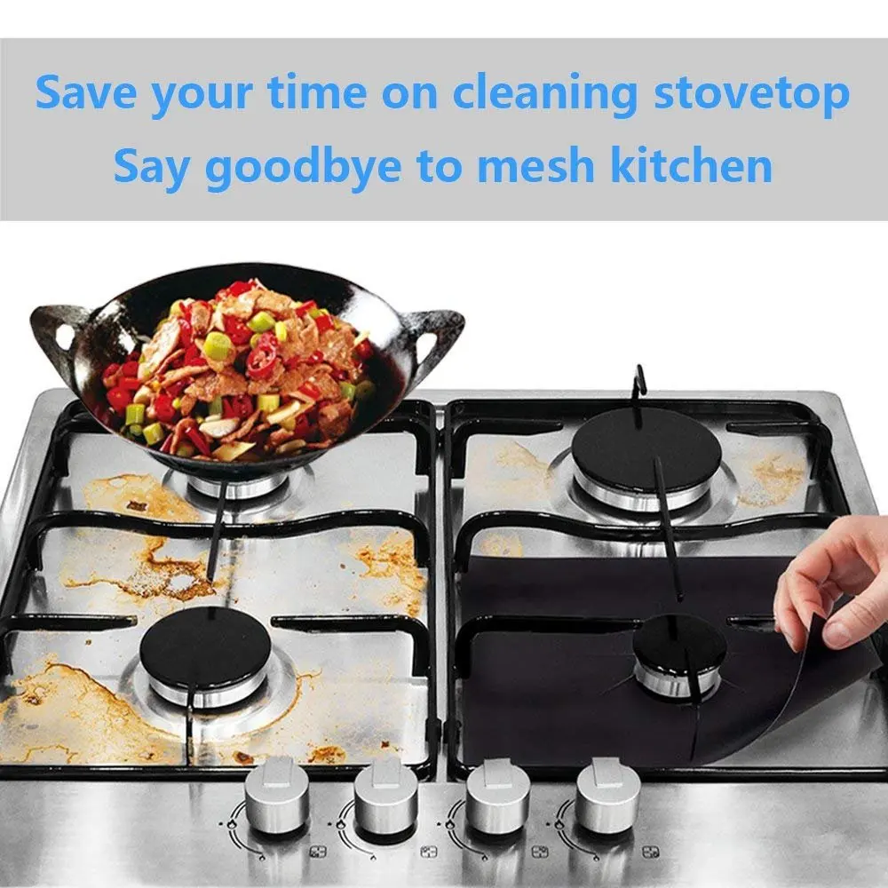 4 шт. многоразовая Защитная крышка для газовой плиты | Дом и сад