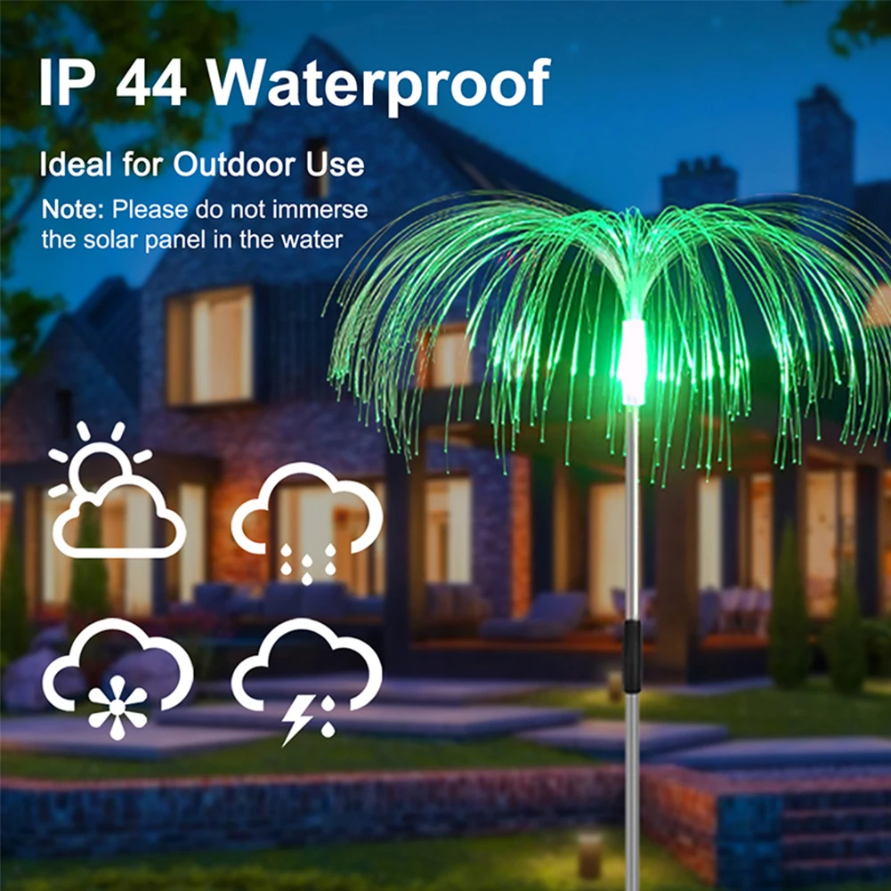 

Solar Garden Light Waterproof Jellyfish Lights with 8 Color Changing Modes Flower Light for Outdoor Pathway Yard Lawn Decoration