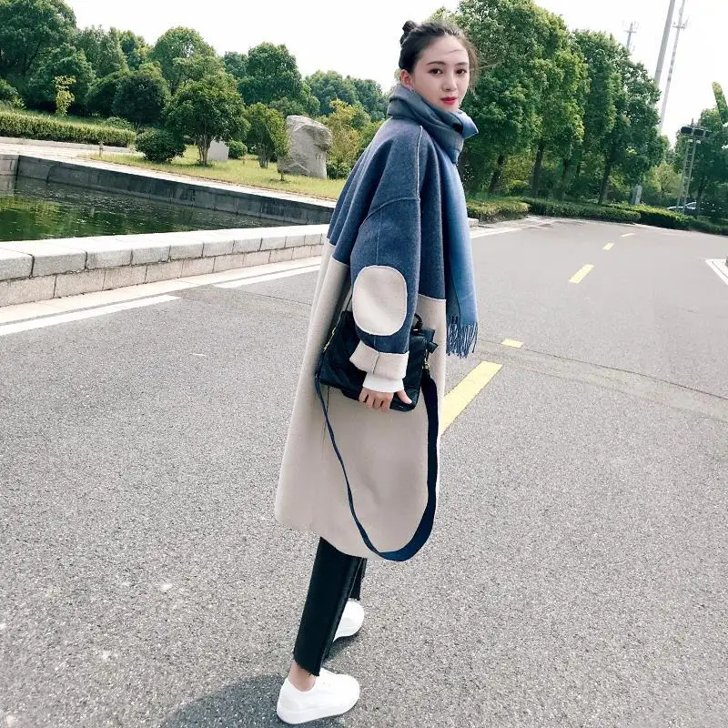 Женское длинное Свободное пальто Leiouna повседневное хлопковое ТРАПЕЦИЕВИДНОЕ с