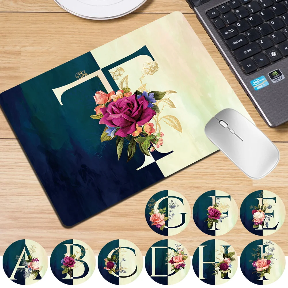 Portable Computer Mouse Pad Non-slip Office Home Mat Soft PU Leather Square Gaming Mousepad Half Letter Laptop/PC Mouse Mat