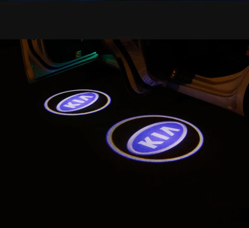 

2pcs Car Logo Door Welcome LED Light Lamp Wireless For Kia Ceed Rio 3 4 Sportage Cerato Picanto Soul Sorento K3 K5 K9 Stonic