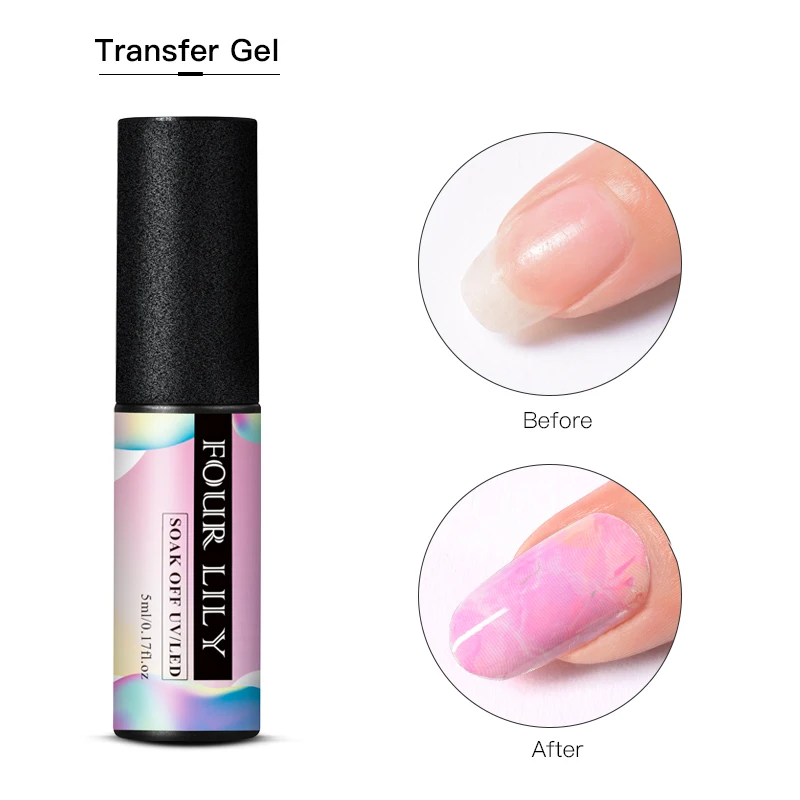 Наклейка для ногтей Четыре лилии клей звездное небо наклейка переводной слайдер