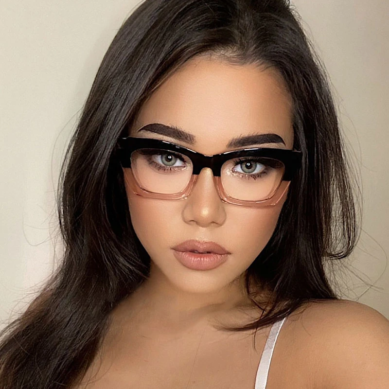 

Очки женские с защитой от синего излучения, компьютерные прозрачные оптические квадратные очки «кошачий глаз» с блокировкой сисветильник, ...