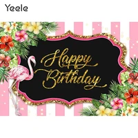 yeele flowers flamingo glitters photocall birthday party photography backdrop photographic backgrounds for photo studio