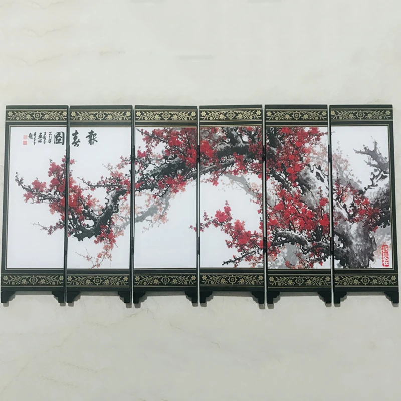 Ширма из бамбука 48 х24 х0.6 см 6 панелей деревянная складная | Дом и сад