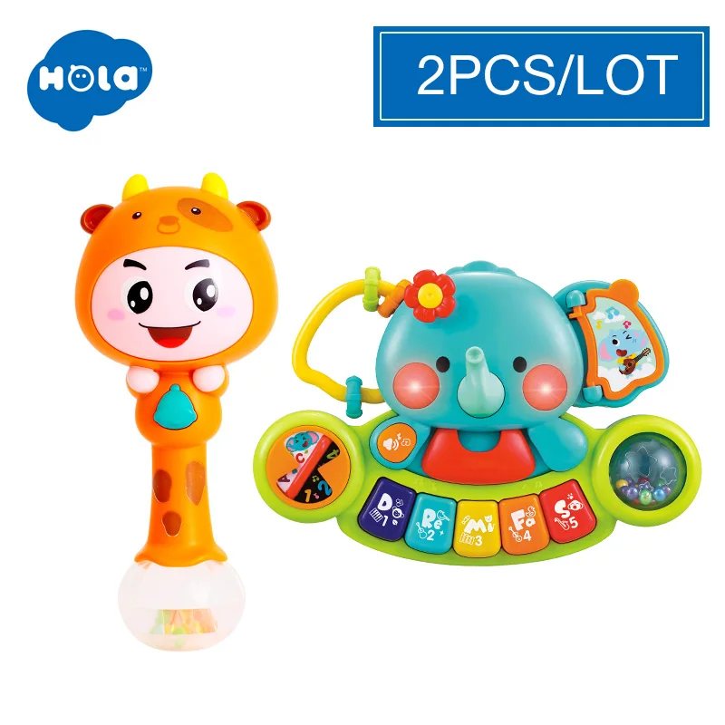 Прозрачный HOLA 3101, Детский шейкер, песок, молоток, игрушка, динамический ритм, палочка, детские погремушки, детские музыкальные, вечерние, музыкальные инструменты, игрушки - Цвет: Прозрачный