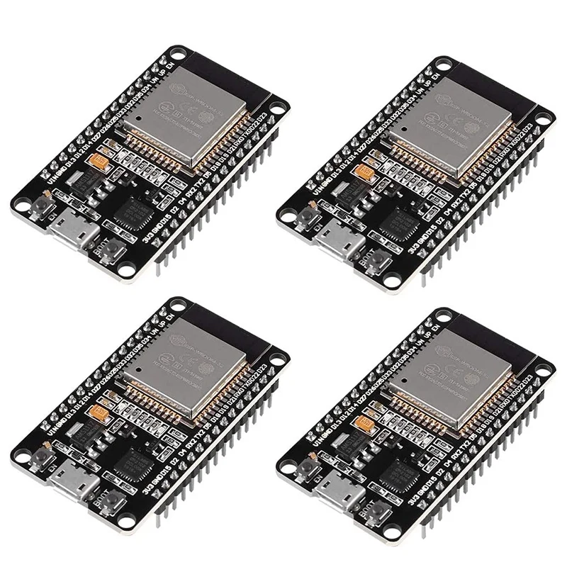 

4PCS ESP32 Development Board ESP-32S Microcontroller Processor Integrated Chip CP2102 WiFi NodeMCU-32S ESP-WROOM-32