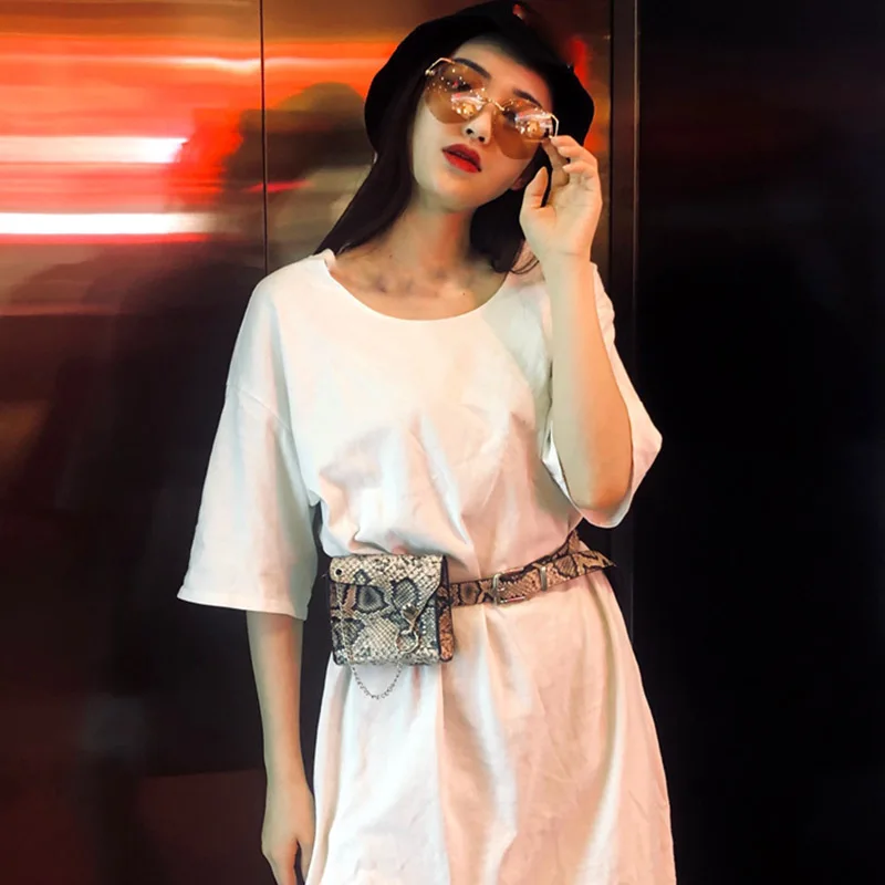 Поясная мини сумка для женщин забавная сумочка из змеиной кожи маленький поясной