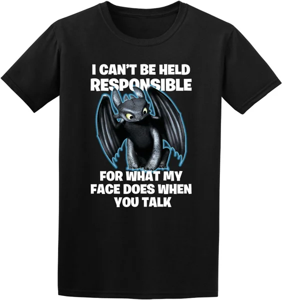 

What My Face Does When You Talk Funny Toothless Dragon Adults T-shirt