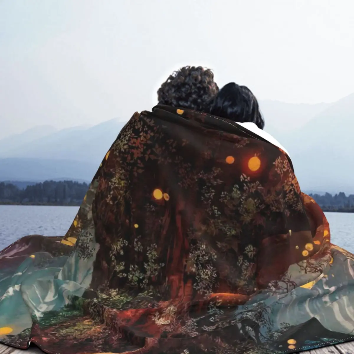 Психоделическое одеяло в виде секретной земли мягкое переносное Фланелевое