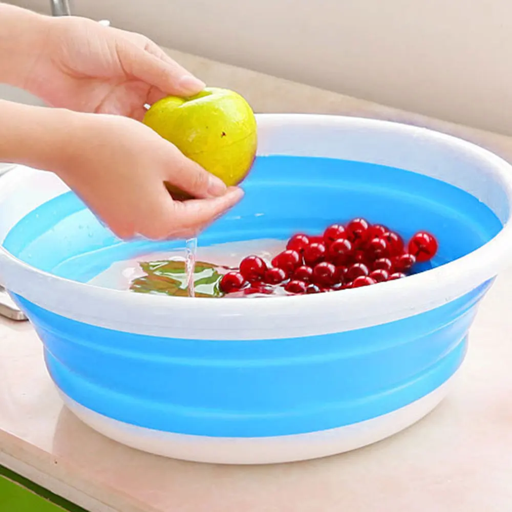 

5L Collapsible Bucket Household Folding Wash Basin Portable Sink Foot Bucket Washbasin Foot Basin Travel Outdoor Camp Basins