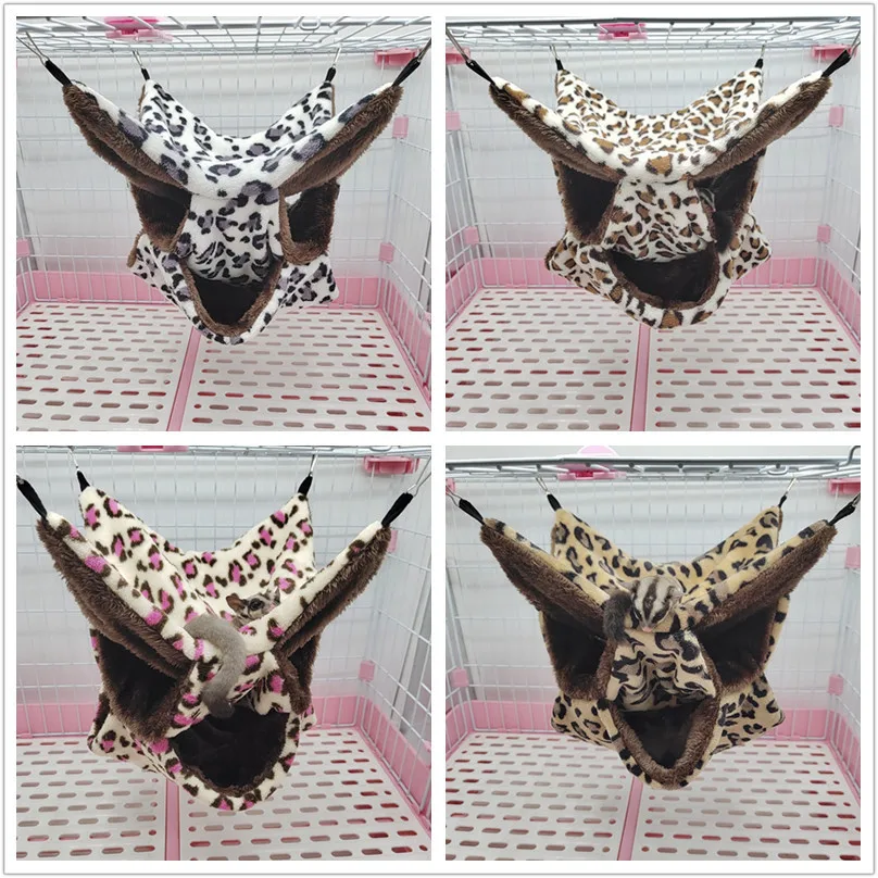 

Гамак для домашних животных, морская свинка, трехслойное плюшевое подвесное гнездо, мягкая зимняя теплая спальная кровать для маленьких домашних животных, хомяк, белка, Шиншилла