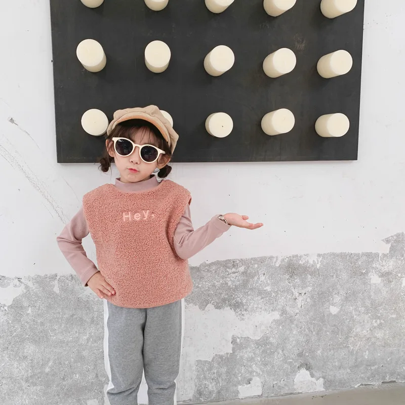 WLG осенне зимний жилет для мальчиков и девочек детский бархатный без рукавов с