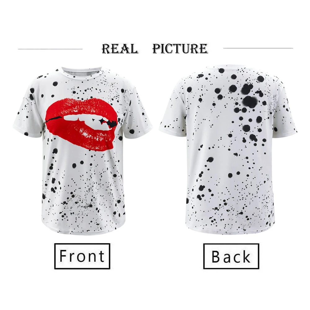 

Creative Print T-shirt Sexy Lips Slim T Shirt Vintage Women O Neck Short Sleeve Tees 2020 Summer Casual Femme T Shirts Tops