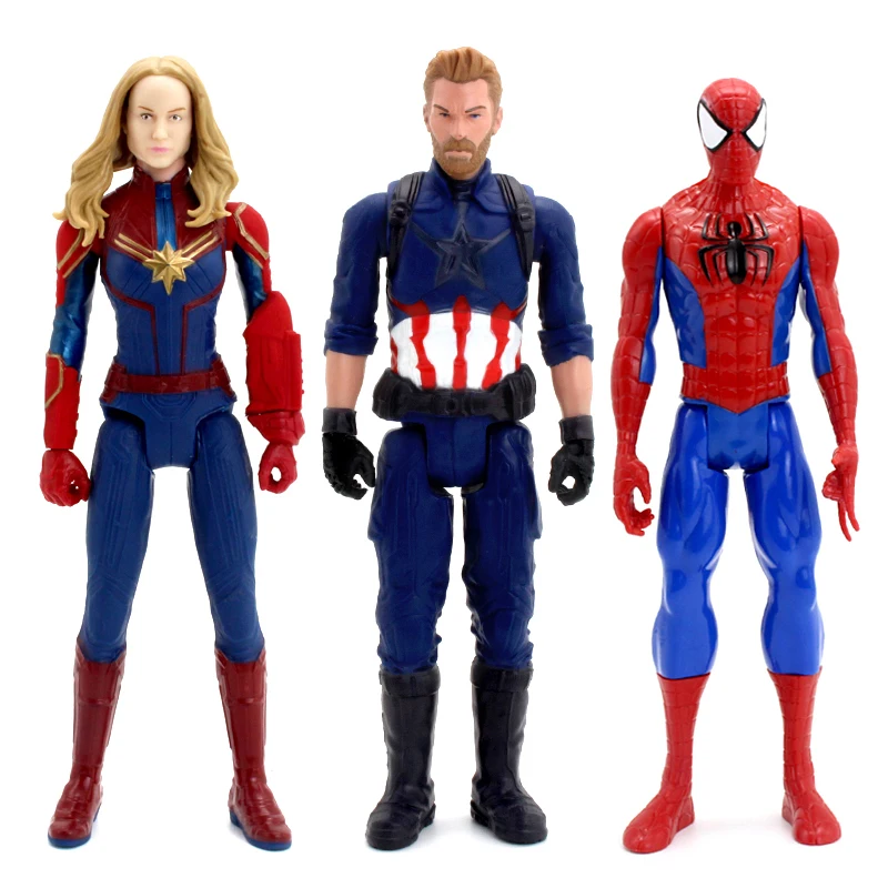 30 см Фигурки супергероев Marvel мстители завершающей танос "Халк" "Капитан