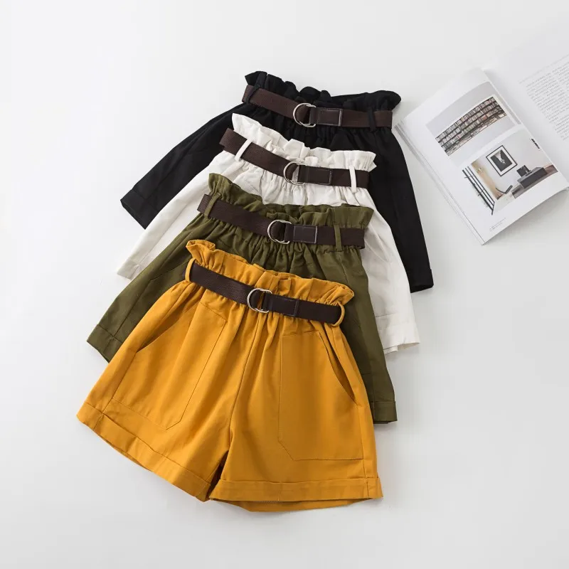 Женские шорты с высокой талией летние пляжные комбинезоны широкими штанинами