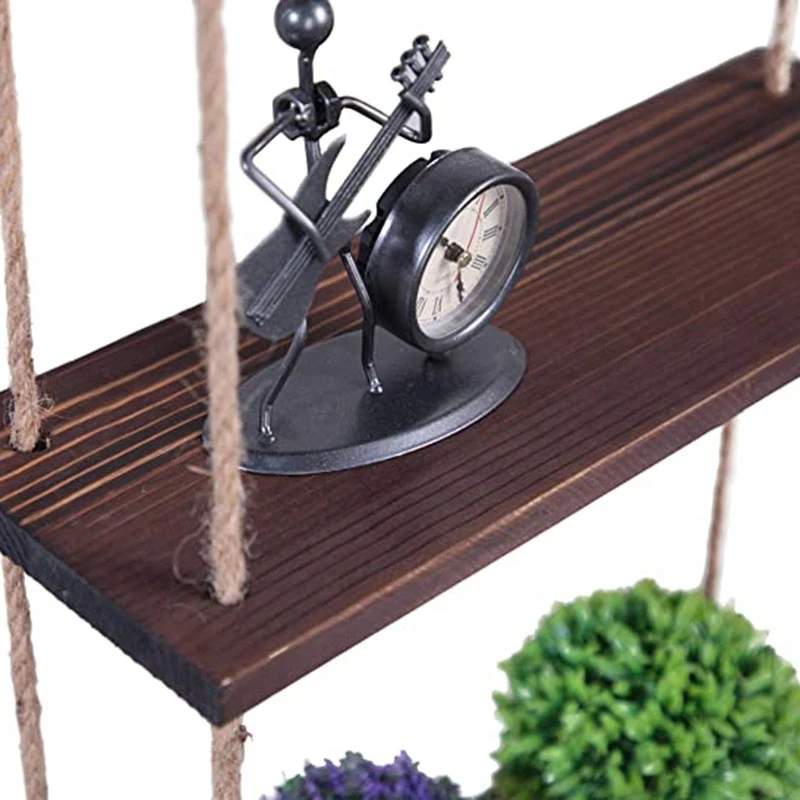 

Hot Rope Hanging Shelves for Wall Window Plant Shelf Furniture Rack