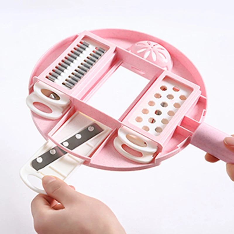 

12 in 1 Shredder Multi-function Vegetable Cutter Manual Wiping Potato Carrot Shreds Kitchen Household Slicing Shredding