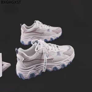 Chunky Woman Vulcanize Shoes Luxury Designer Autumn Shoes Women 2021 Platform Sneakers Running Shoes for Women кроссовки женские Chunky Woman Vulcanize Shoes Luxury Designer Autumn Shoes Women 2021 Platform Sneakers Running Shoes for Women кроссовки женские