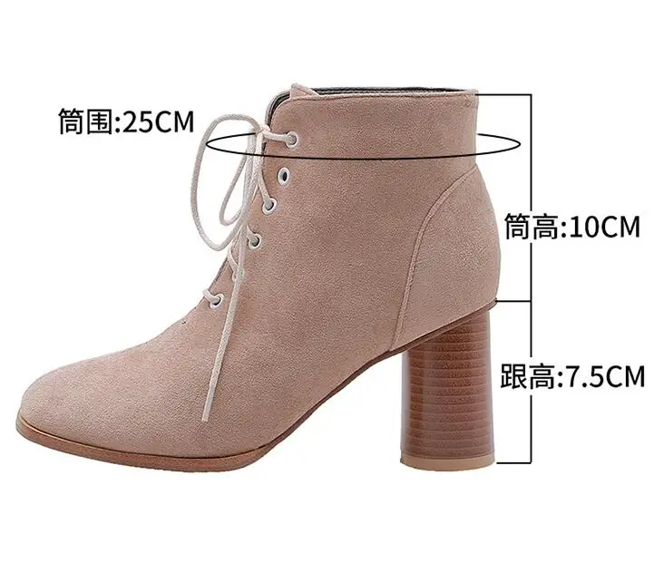 Женские ботинки высокого качества Модные женские черные мотоциклетные с круглым