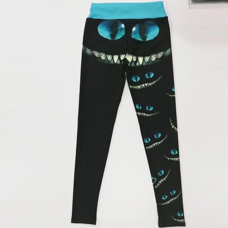 

Sportswear Outdoor Polyester Skinny Ladies 3D Cat Eyes Leggings Workout Breathable Women Animal Printed Push Up Leggings Casual