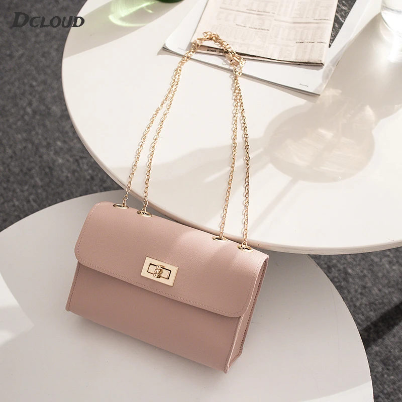

New British Fashion Simple Small Square Bag Women's Designer Handbag High-quality PU Leather Chain Mobile Phone Shoulder Bags