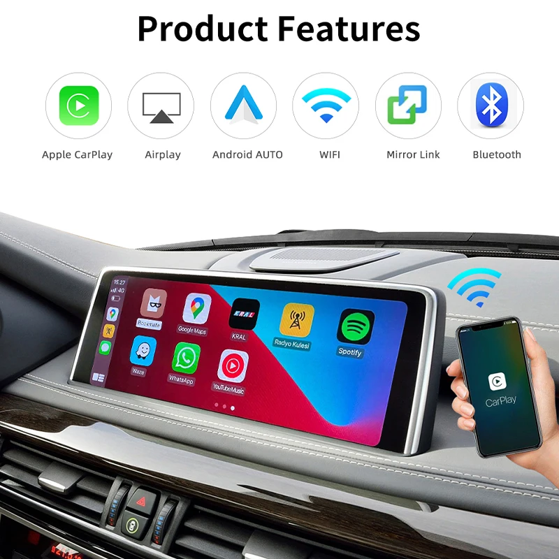 Автомобильная Ai Box беспроводная Apple CarPlay Android авто для BMW 1/2/3/4/5/6/7/Series Z4 CCC CIC NBT умная
