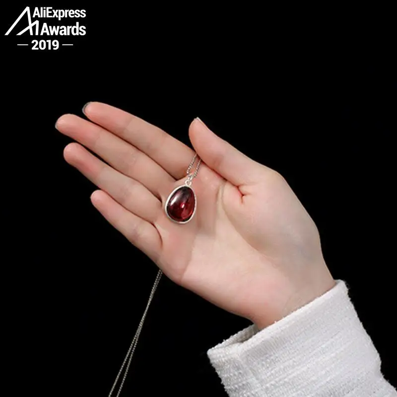 Женский винтажный кулон с рубинами ожерелье ручной работы из натурального